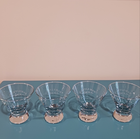 (4) Gentleman Jack Etched Jack Daniel's Whiskey Stemless Martini Glasses - Picture 15 of 15